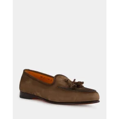Heren Santoni e Nubuck Tassel Loafers