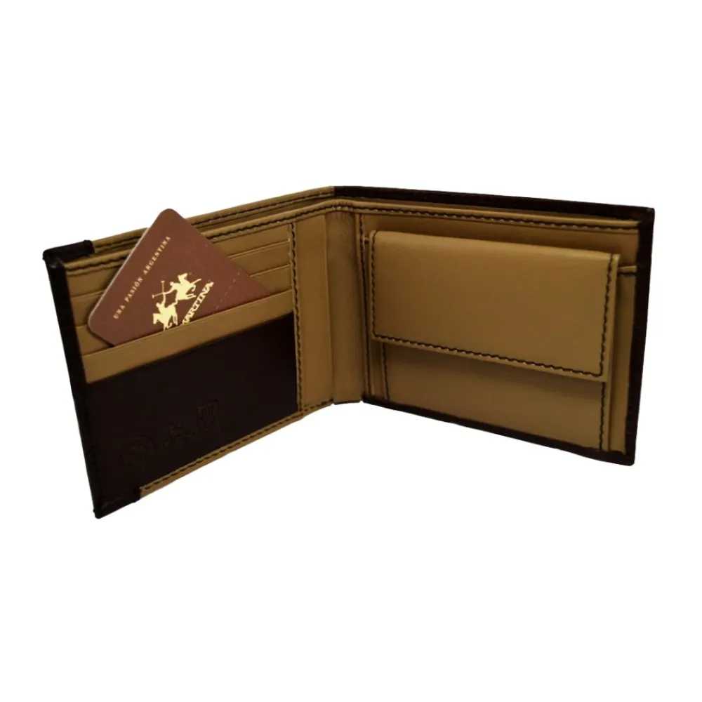 Heren La Martina Portefeuilles^e Portemonnee met Zichtbare Stiksels