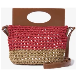Marni e Raffia en Imitatie Leren Crossbody Tas