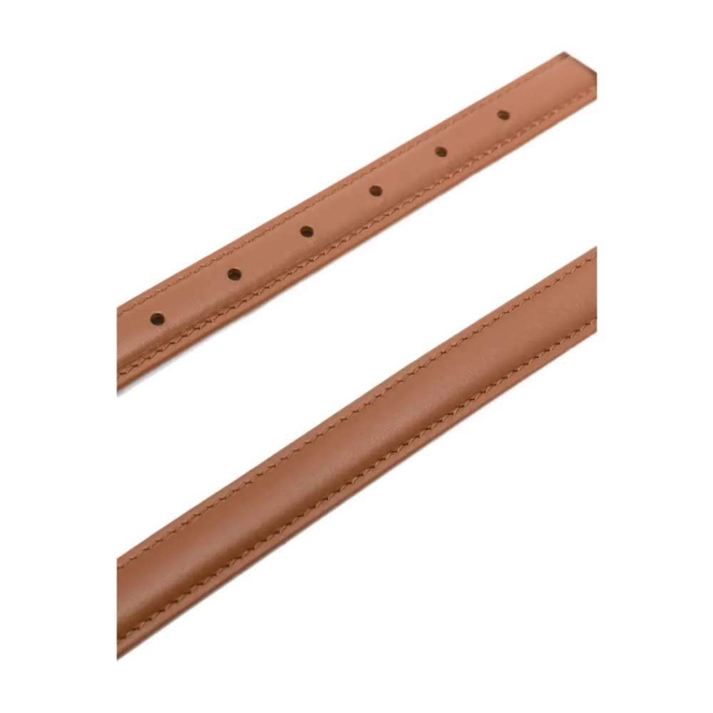 DAMES Anine Bing Riemen^e Riem met Vierkante Gesp en Stikseldetails