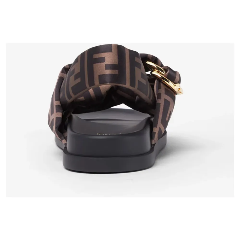DAMES Fendi e Satijnen Sandalen met D-Ring Gesp