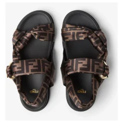 DAMES Fendi e Satijnen Sandalen met D-Ring Gesp