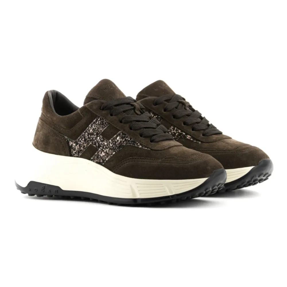 DAMES Hogan e Suède Glitter Sneakers