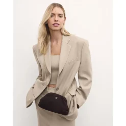 DAMES Kazar e suède handtas met metalen frame