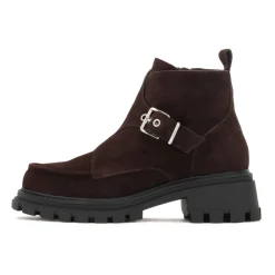 DAMES Kazar Enkellaarsjes^e suède laarzen op een stevige zool met een decoratieve gesp