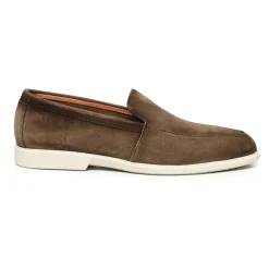 Heren Santoni e Suède Platte Schoenen Klassieke Stijl