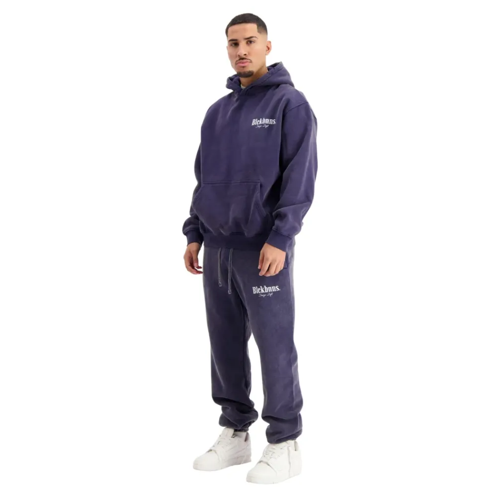 Heren Black Bananas Brush Washed Sweatsuit