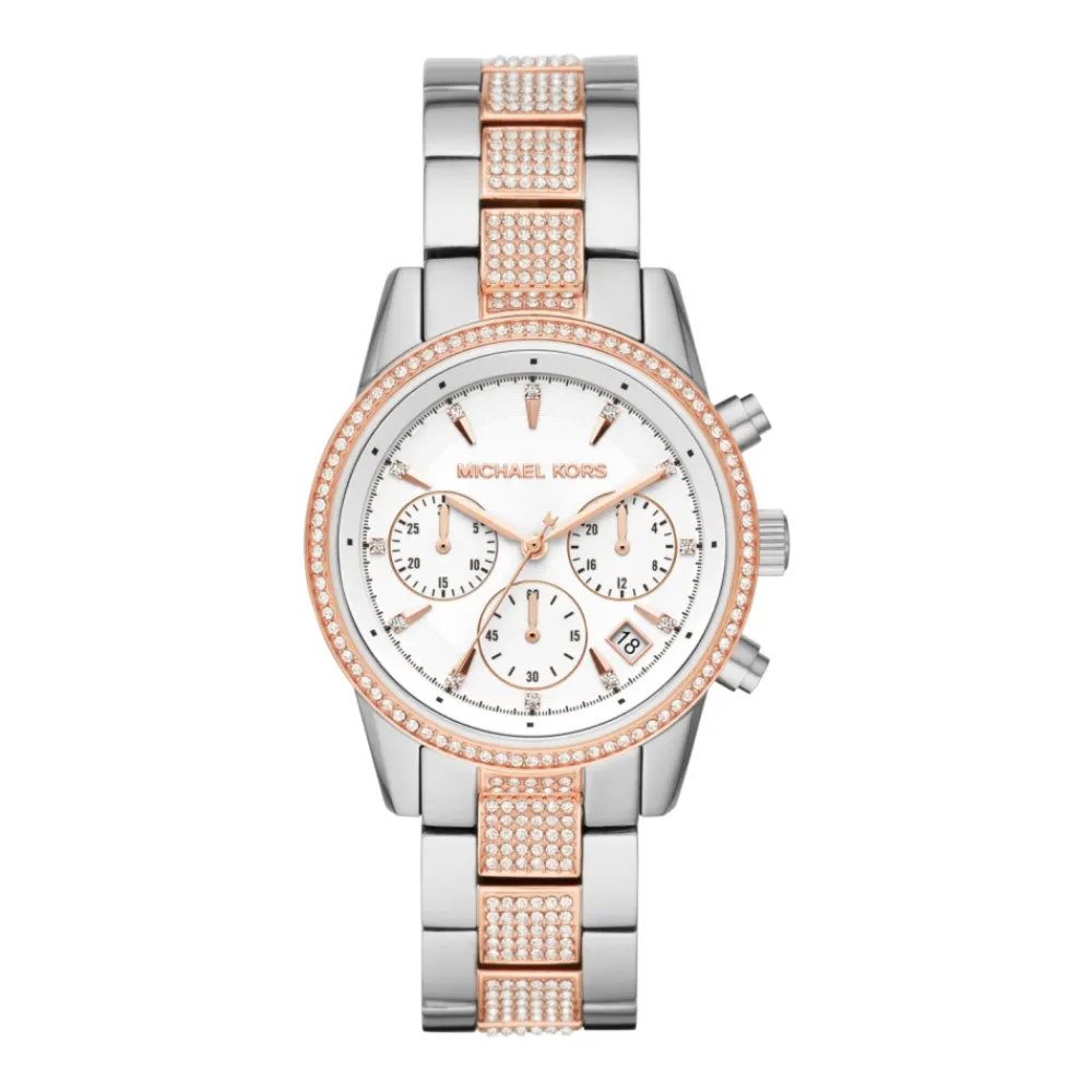 DAMES Michael Kors Bryant Pavé Two-Tone Horloge