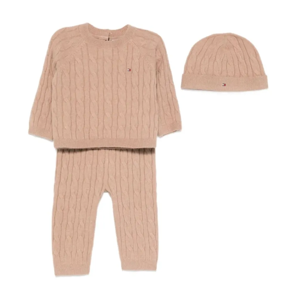 Tommy Hilfiger Bodysuits & Sets^Cable Knit Driedelig Outfit Geschenkdoos