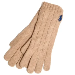 DAMES Polo Ralph Lauren Cable Wollen-Cashmere Handschoenen