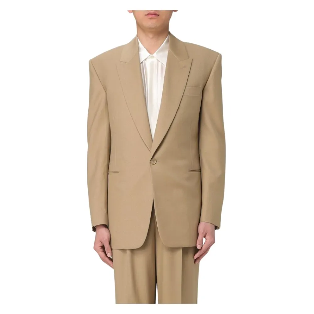 Heren Saint Laurent Kostuums^Camel Tailored Blazer
