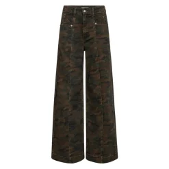 DAMES Co'Couture Camoucc Denim Wide Jeans met Camouflage