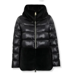 DAMES Herno Cape van Ultralicht Nylon en Alternatieve Damesbont