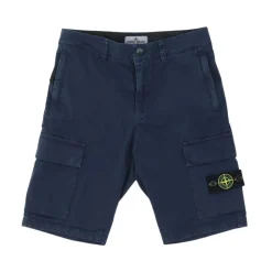 Stone Island Broeken & Jeans^Cargo Katoenen Shorts