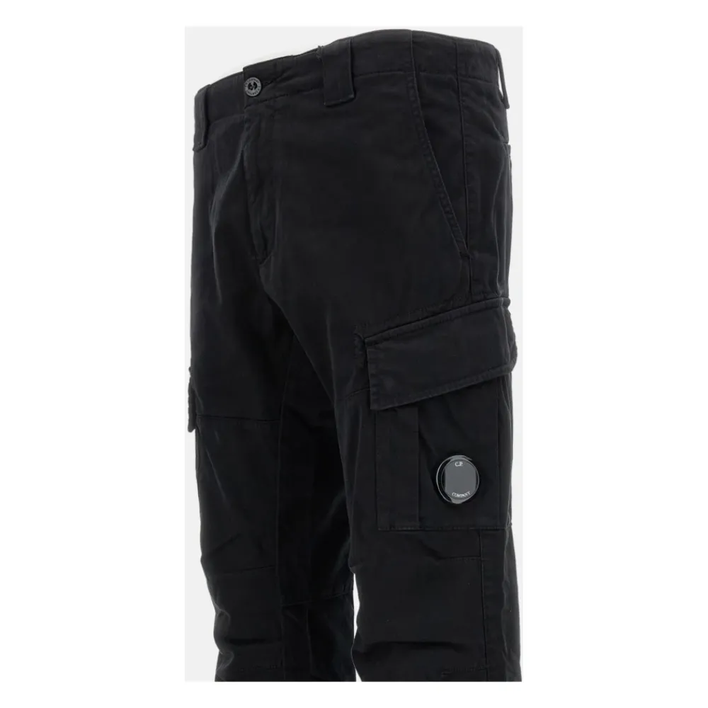 Heren C.P. Company Broeken^Cargo Pant in Stretch Satijn