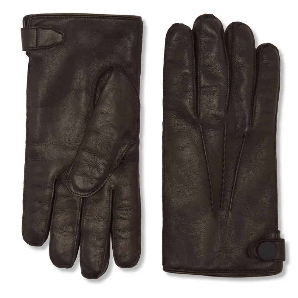 Heren Billionaire Handschoenen^Cashmere Gevoerde Nappa Handschoenen