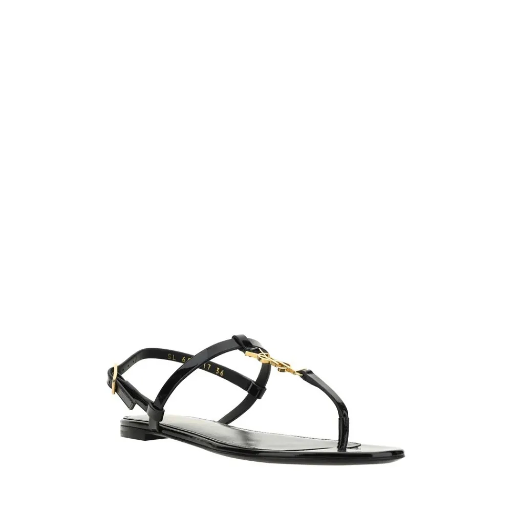 DAMES Saint Laurent Sandalen^Cassandra Sandalen met Monogramdetail