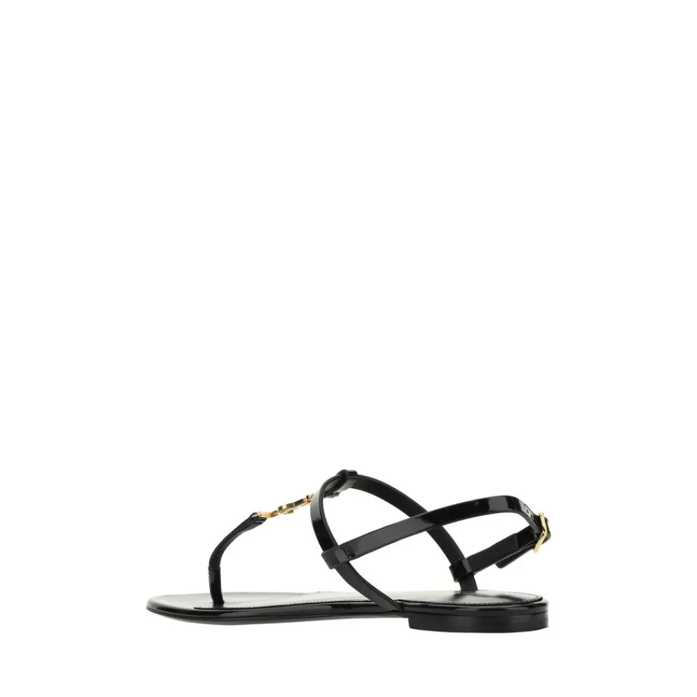 DAMES Saint Laurent Sandalen^Cassandra Sandalen met Monogramdetail