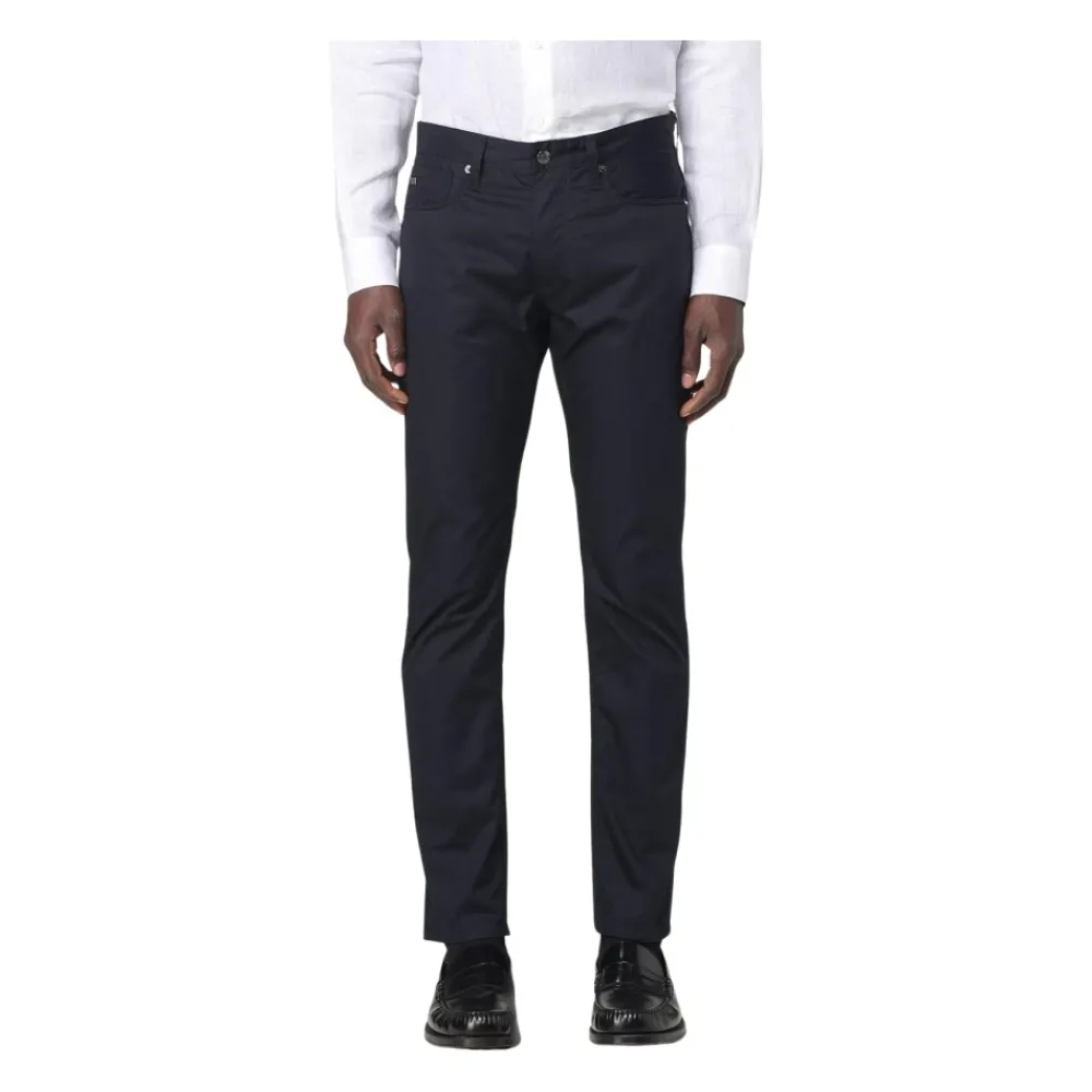 Heren Emporio Armani Broeken^Casual Chino-broek met comfortabele pasvorm