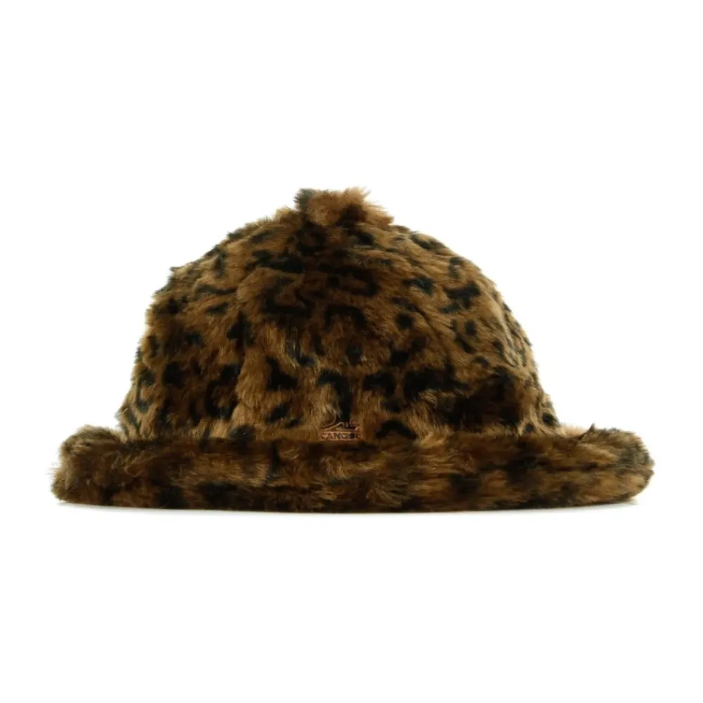 Heren Kangol Hoeden^Casual Faux Fur Leopard Vissershoed