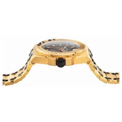 Heren Versace Horloges^Chain Reaction Horloge Zwart/Goud