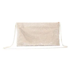 DAMES Benedetta Bruzziches Clutches^Champagne Kristal Mesh Clutch Tas