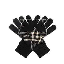 DAMES Burberry Check Cashmere Blend Handschoenen