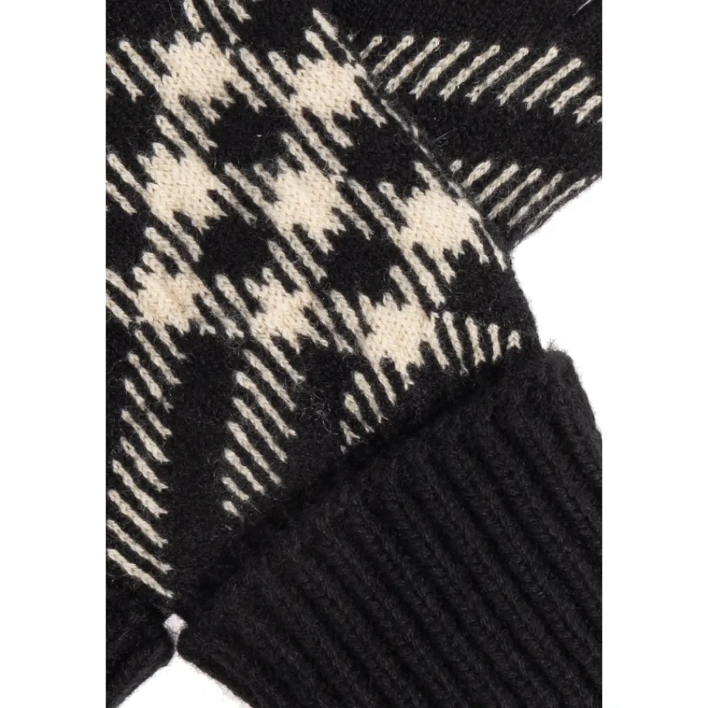 DAMES Burberry Check Cashmere Blend Handschoenen