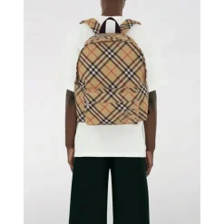 Heren Burberry Rugzakken|Tassen^Check Print Backpack