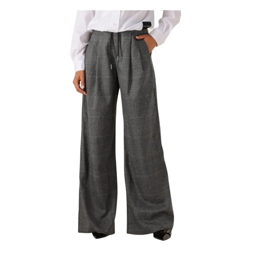 DAMES Haute L'Amitié Broeken^Check Tailor Tie Tall Broek