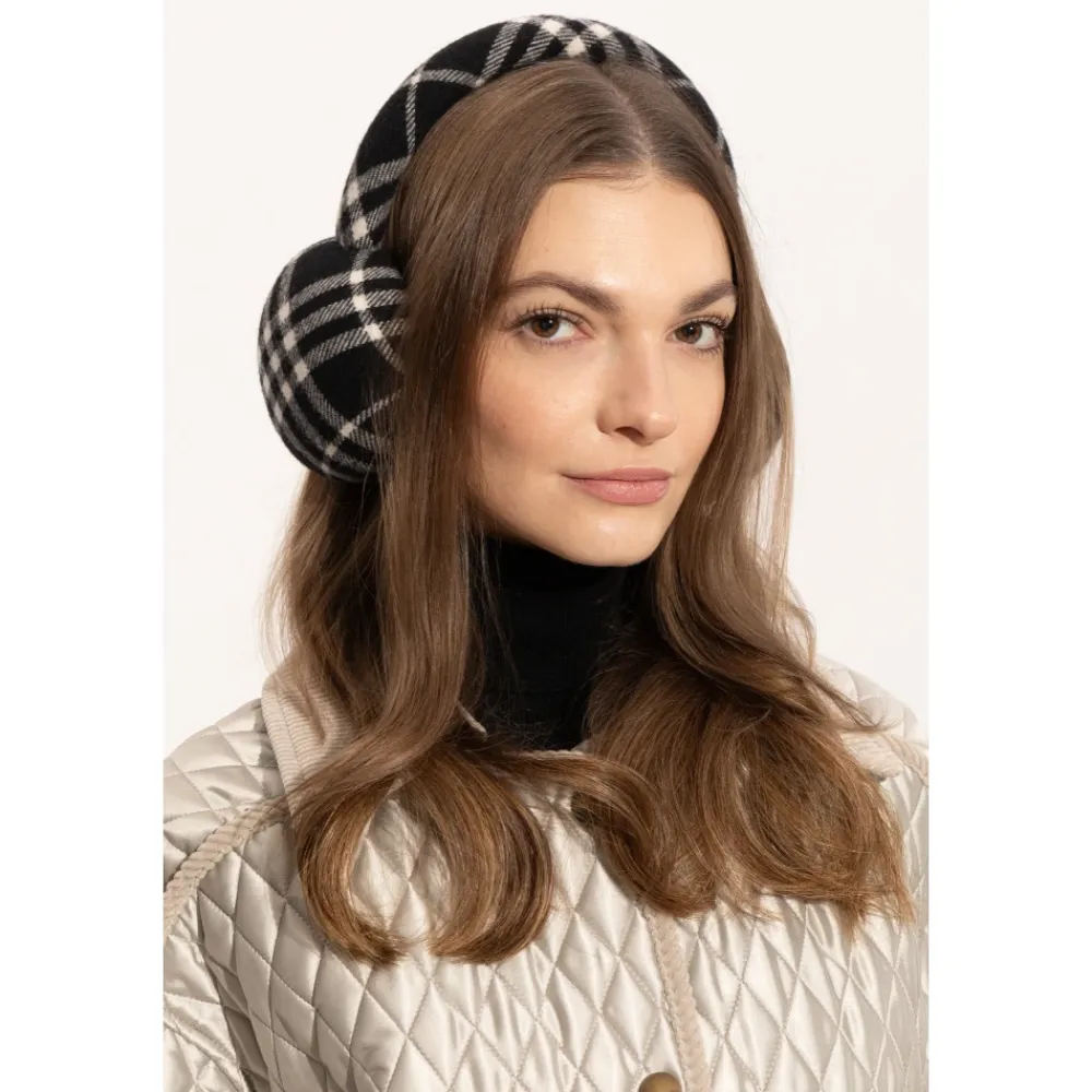 Heren Burberry Check Wool Cashmere Oorwarmers