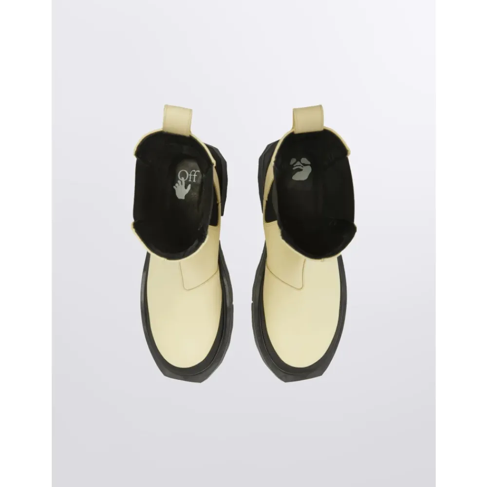 DAMES Off White Chelseaboots^Chelsea boots met zool met sponseffect