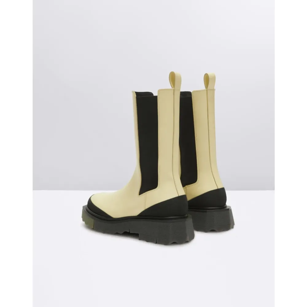 DAMES Off White Chelseaboots^Chelsea boots met zool met sponseffect