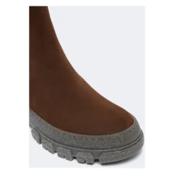 DAMES Weekend Max Mara Chelsea enkellaars met klassieke elastische inzetstukken