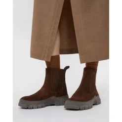 DAMES Weekend Max Mara Chelsea enkellaars met klassieke elastische inzetstukken