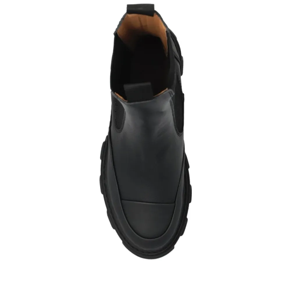 DAMES Ganni Chelseaboots^Chelsea Mid Leren Laarzen