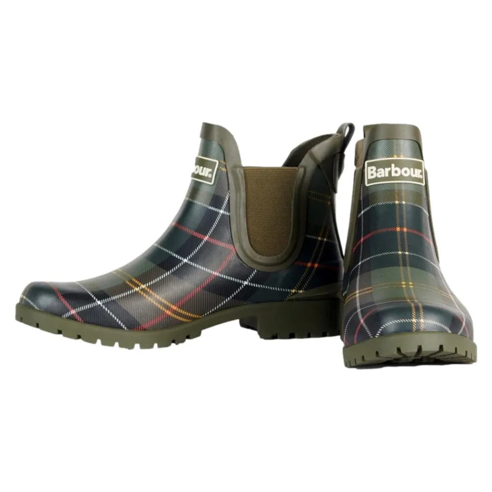 DAMES Barbour Chelsea-stijl laarzen in klassiek tartan