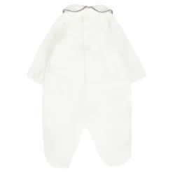 Little Bear Jumpsuits^Chenille Romper met Peter Pan-kraag