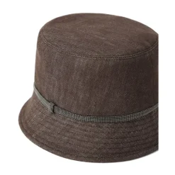 DAMES Brunello Cucinelli Hoeden^Chocoladee platte kroonhoed