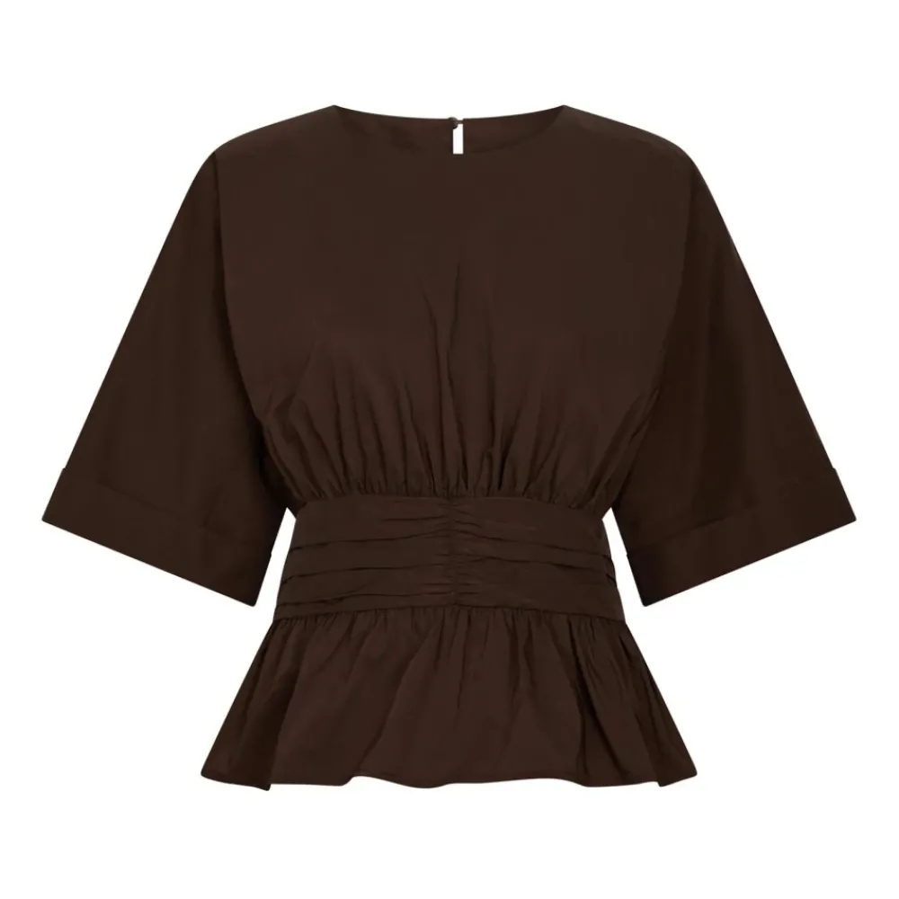 DAMES Neo Noir Blouses^Chocoladee Poplin Blouse
