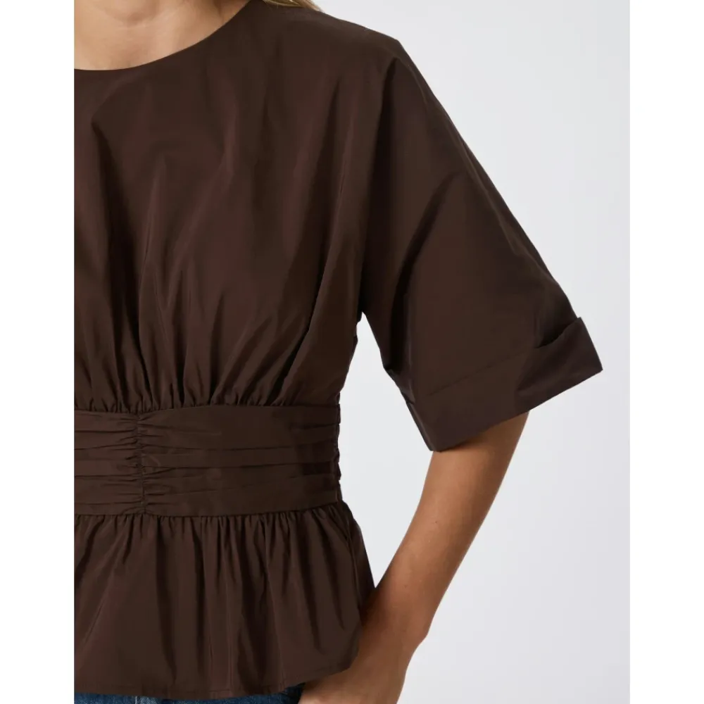 DAMES Neo Noir Blouses^Chocoladee Poplin Blouse