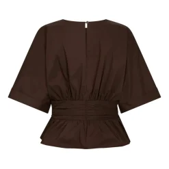 DAMES Neo Noir Blouses^Chocoladee Poplin Blouse