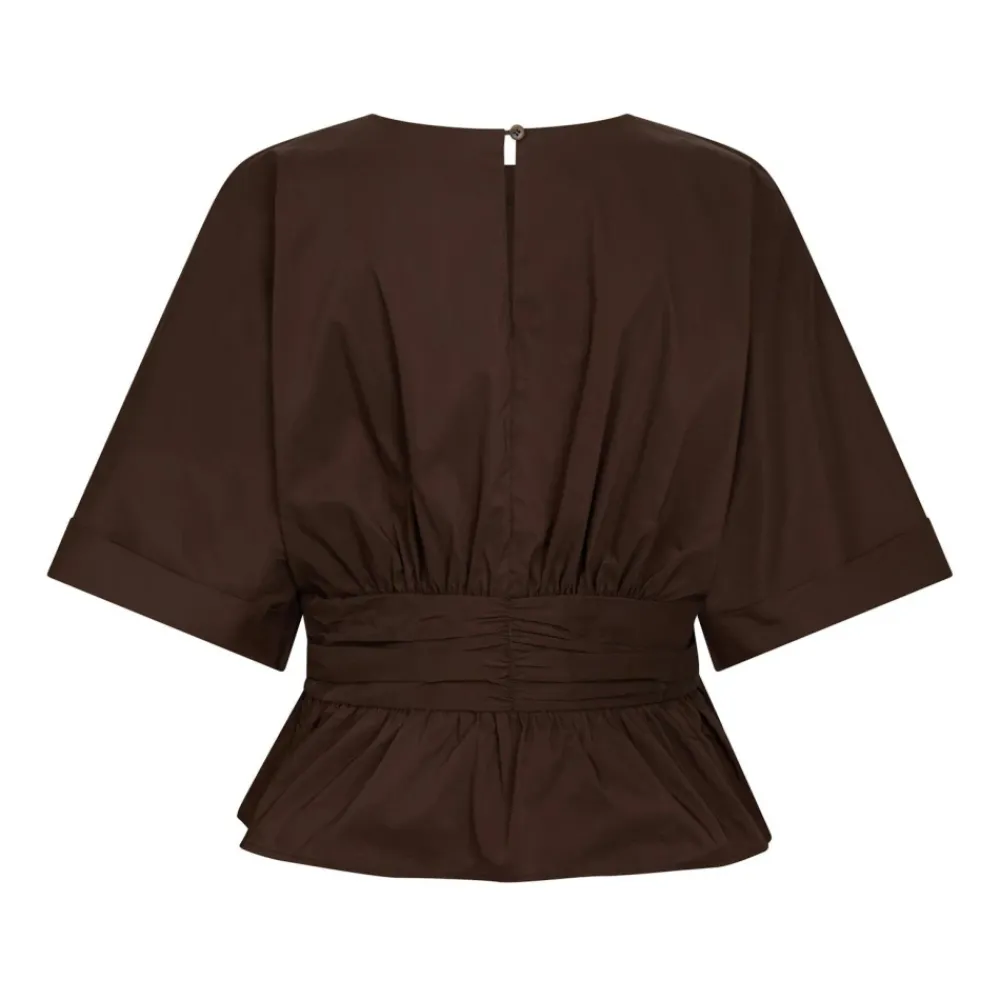 DAMES Neo Noir Blouses^Chocoladee Poplin Blouse