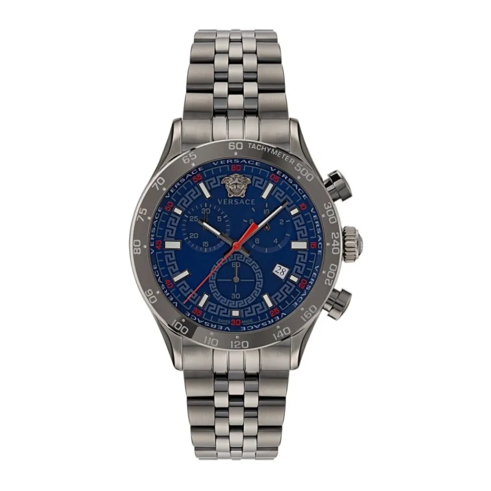 Heren Versace Chronograaf HELLENYIUM CHRONO blauw horloge