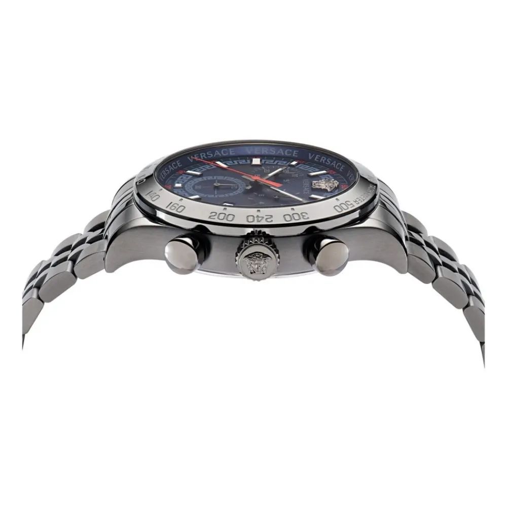 Heren Versace Chronograaf HELLENYIUM CHRONO blauw horloge