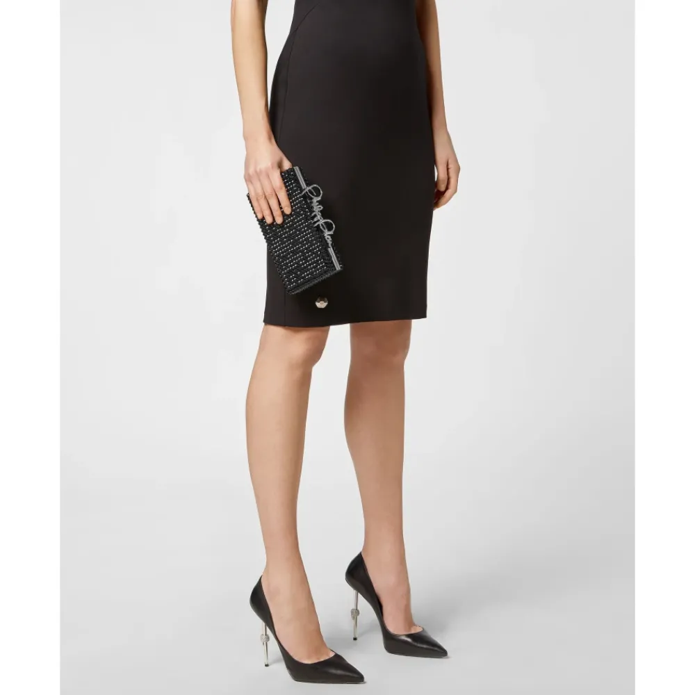 DAMES Philipp Plein Clutch Crystal met Kristallen