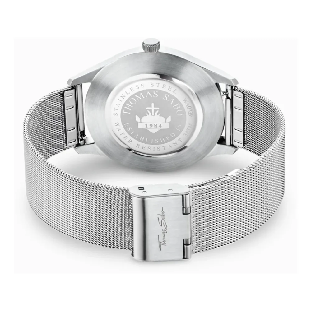 DAMES THOMAS SABO Code TS Zwart Zilver Horloge