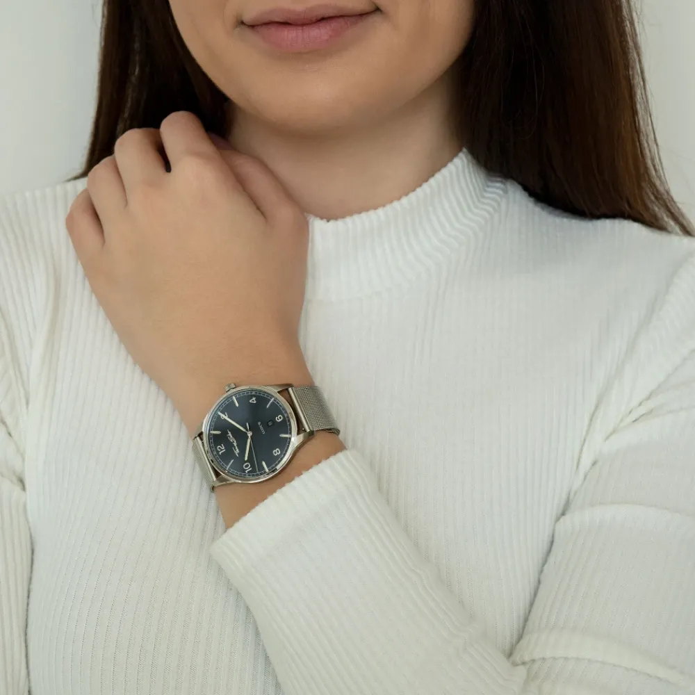 DAMES THOMAS SABO Code TS Zwart Zilver Horloge