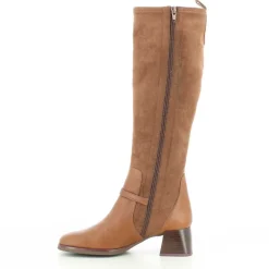 DAMES Hispanitas Enkellaarsjes^Cognac Milan Damesschoenen