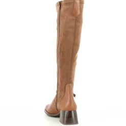 DAMES Hispanitas Enkellaarsjes^Cognac Milan Damesschoenen